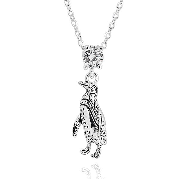 Wild At Heart Pengiun Silver Plated Necklace