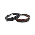Equilibrium Men’s 4-in-1 Leather Bead Bracelet