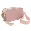 Tri-Colour Cross Body Bag Pink Cream