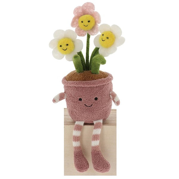 Shelf Sitting Plant Pot Pals Soft Plush - Daisies