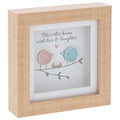 Bless This Home Square Pebble Glass Plaque