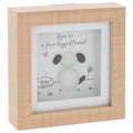 Love Is A Four Legged Friend Dog Square Pebble Glass Plaque