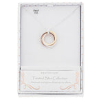Twisted Bliss Three Tone Circles Necklace