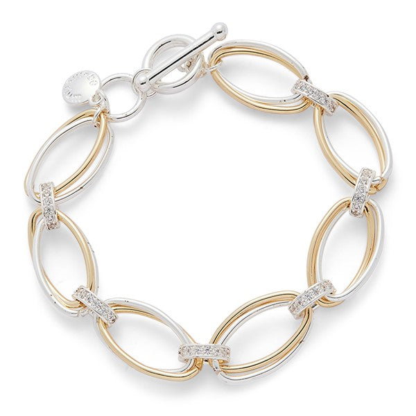 Twisted Bliss Two Tone Contemporary Bracelet