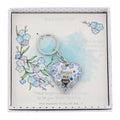 Forget Me Not Heart Keyring