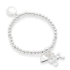 Christening Silver Plated Charm Bracelet