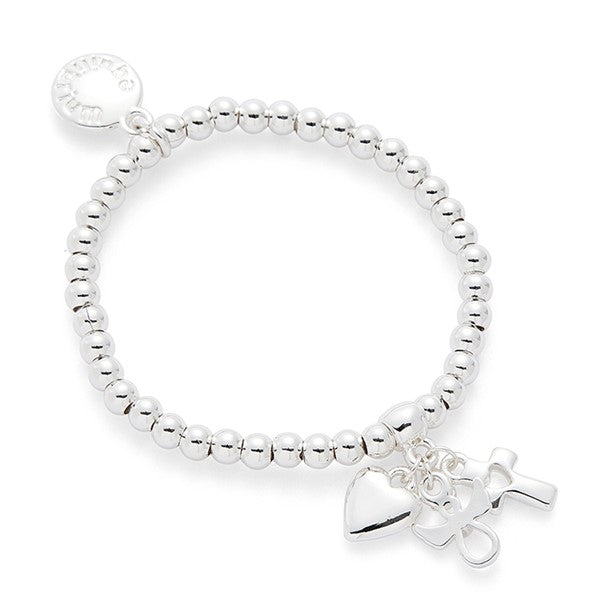 Christening Silver Plated Charm Bracelet