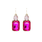 Twin Gem Earring in Hot Pink & Light Pink