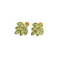 Petal Earring in Green & Gold