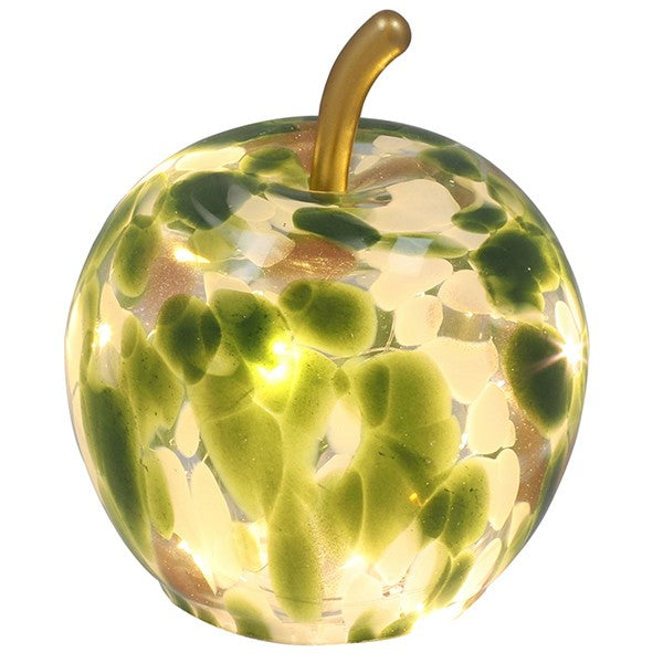 Diamond Cut LED Mottled Green Amber Pear & Apple