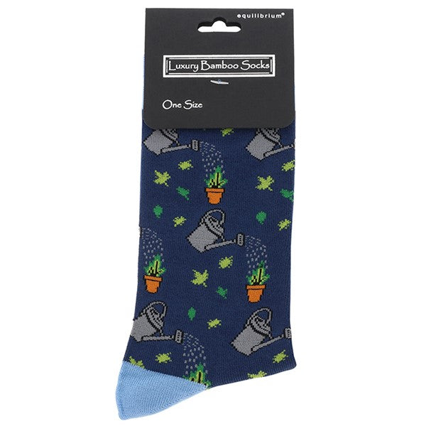 Men's Bamboo Socks - Garden Blue