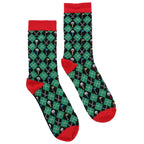 Men's Bamboo Socks Gift Box - Plaid Golf Purple & Green