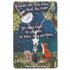 Fox Under The Moon Silver Plated Necklace Friends / Stars