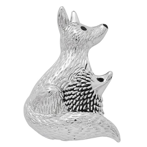 Fox Under The Moon Magnetic Brooch + Gift Envelope - Friends Make The World
