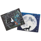 Fox Under The Moon Magnetic Brooch + Gift Envelope - Forget-me-not Remembrance