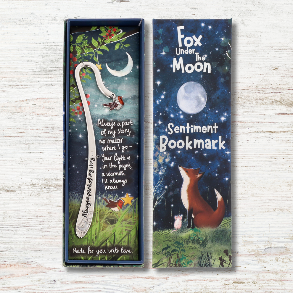 Fox Under The Moon Boxed Bookmark Sentiment - Part of My Story