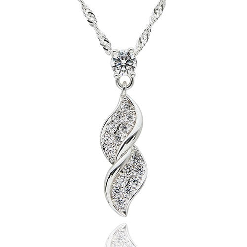 Twisted Bliss Elegance Silver Plated Necklace