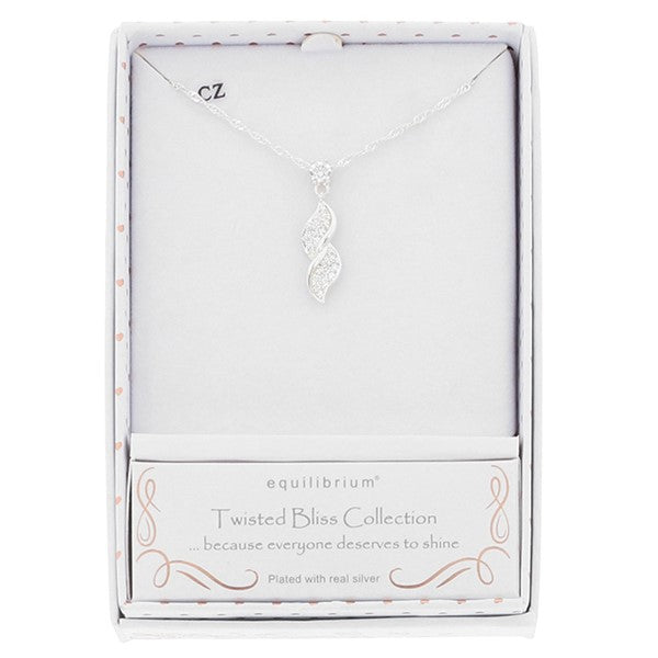 Twisted Bliss Elegance Silver Plated Necklace
