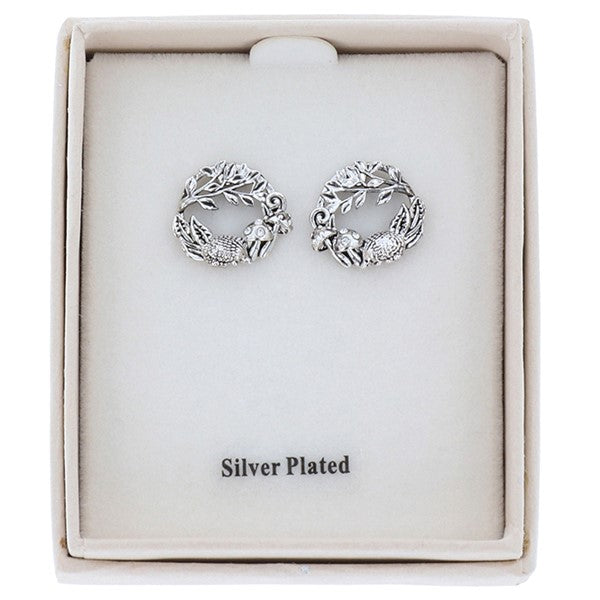 Back To Nature Woodland Hedgehog Silver Plated Earrings