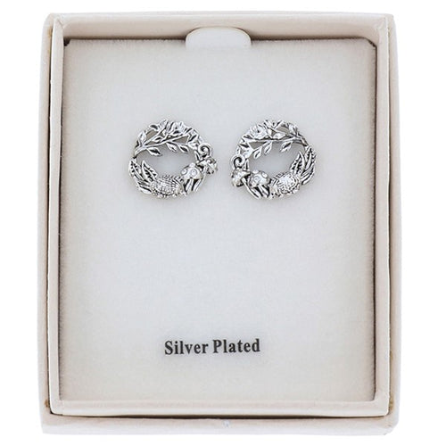 Back To Nature Woodland Hedgehog Silver Plated Earrings