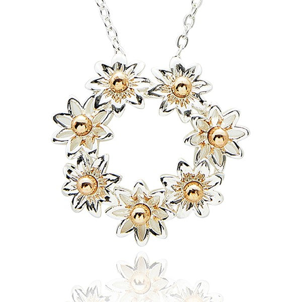 Daisy Chain Two Tone Daisy Circle Necklace