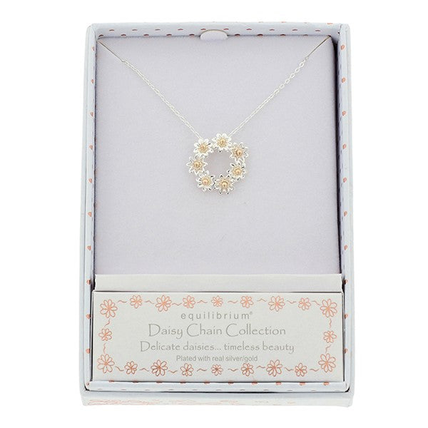 Daisy Chain Two Tone Daisy Circle Necklace