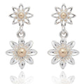 Daisy Chain Two Tone Suspended Daisy Earrings