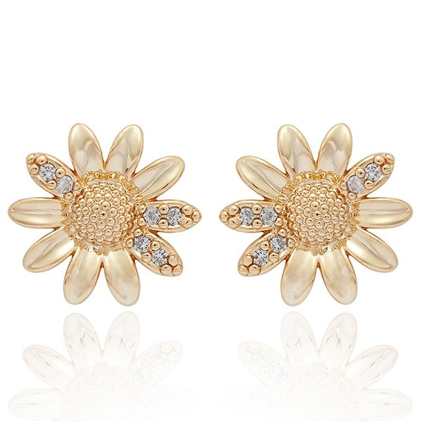 Daisy Chain Modern Gold Plated Earrings