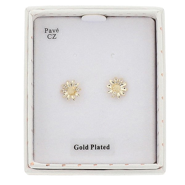 Daisy Chain Modern Gold Plated Earrings