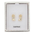 Secret Garden Flower Wellie Gold Plated Earrings