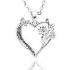 Secret Garden Heart Silver Plated Necklace
