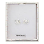 Secret Garden Heart Silver Plated Earrings