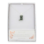 Secret Garden Spot Green Wellies Silver Plated Necklace