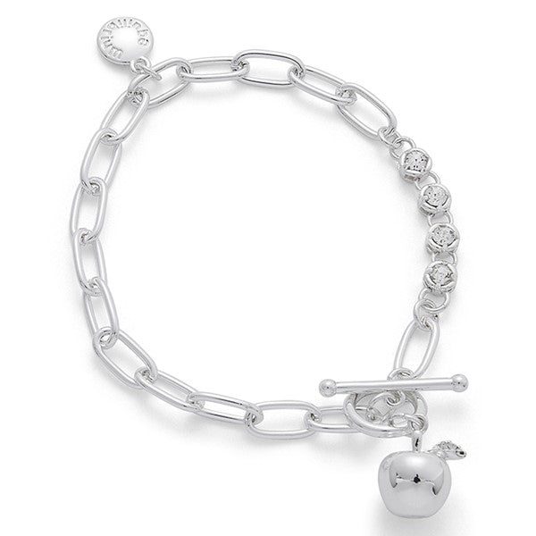 Juicy Gems Chic Apple Silver Plated Bracelet