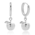 Juicy Gems Chic Apple Silver Plated Earrings