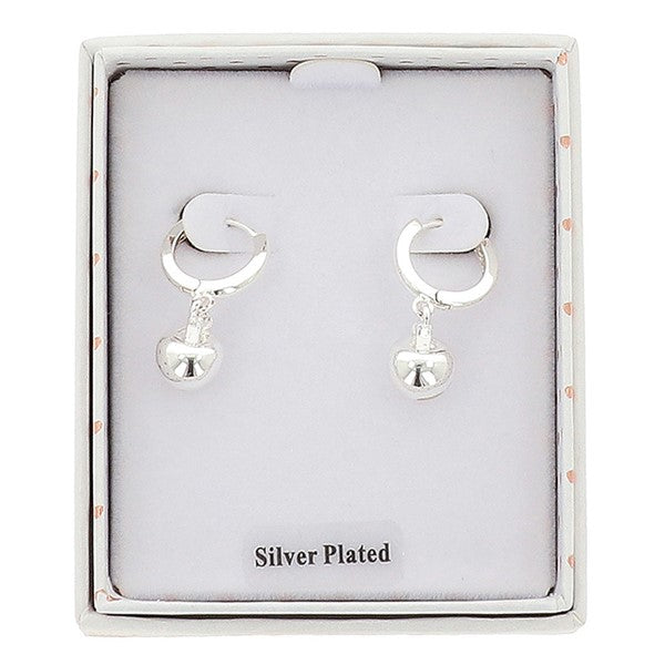 Juicy Gems Chic Apple Silver Plated Earrings