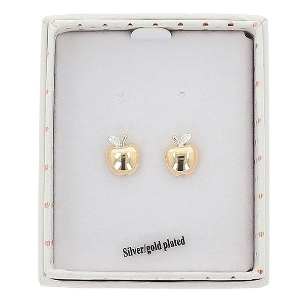 Juicy Gems Two Tone Apple Earrings