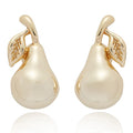Juicy Gems Pear Gold Plated Earrings
