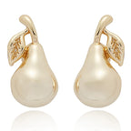 Juicy Gems Pear Gold Plated Earrings