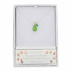 Juicy Gems Sparkle Pear Silver Plated Necklace