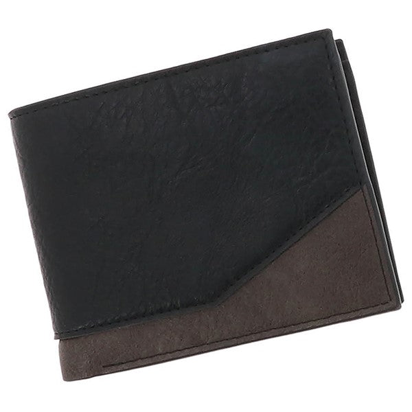 EQ For Men Two Tone Modern RFID Wallet Black Grey
