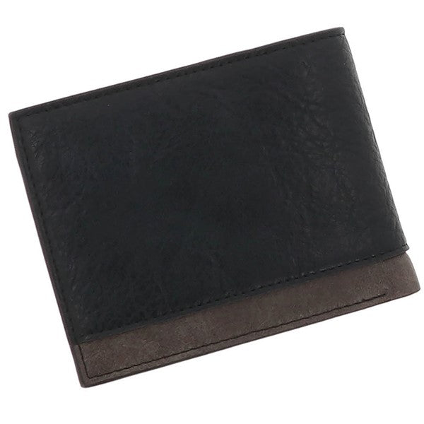 EQ For Men Two Tone Modern RFID Wallet Black Grey