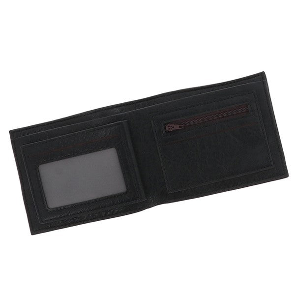 EQ For Men Two Tone Modern RFID Wallet Black Grey