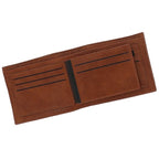 EQ For Men Two Tone Modern RFID Wallet Tan & Dark Brown
