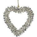 Silver Jingle Bell Heart