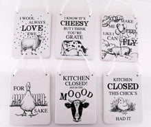 Load image into Gallery viewer, Kitchen Ceramic Signs Pig Chick Cow
