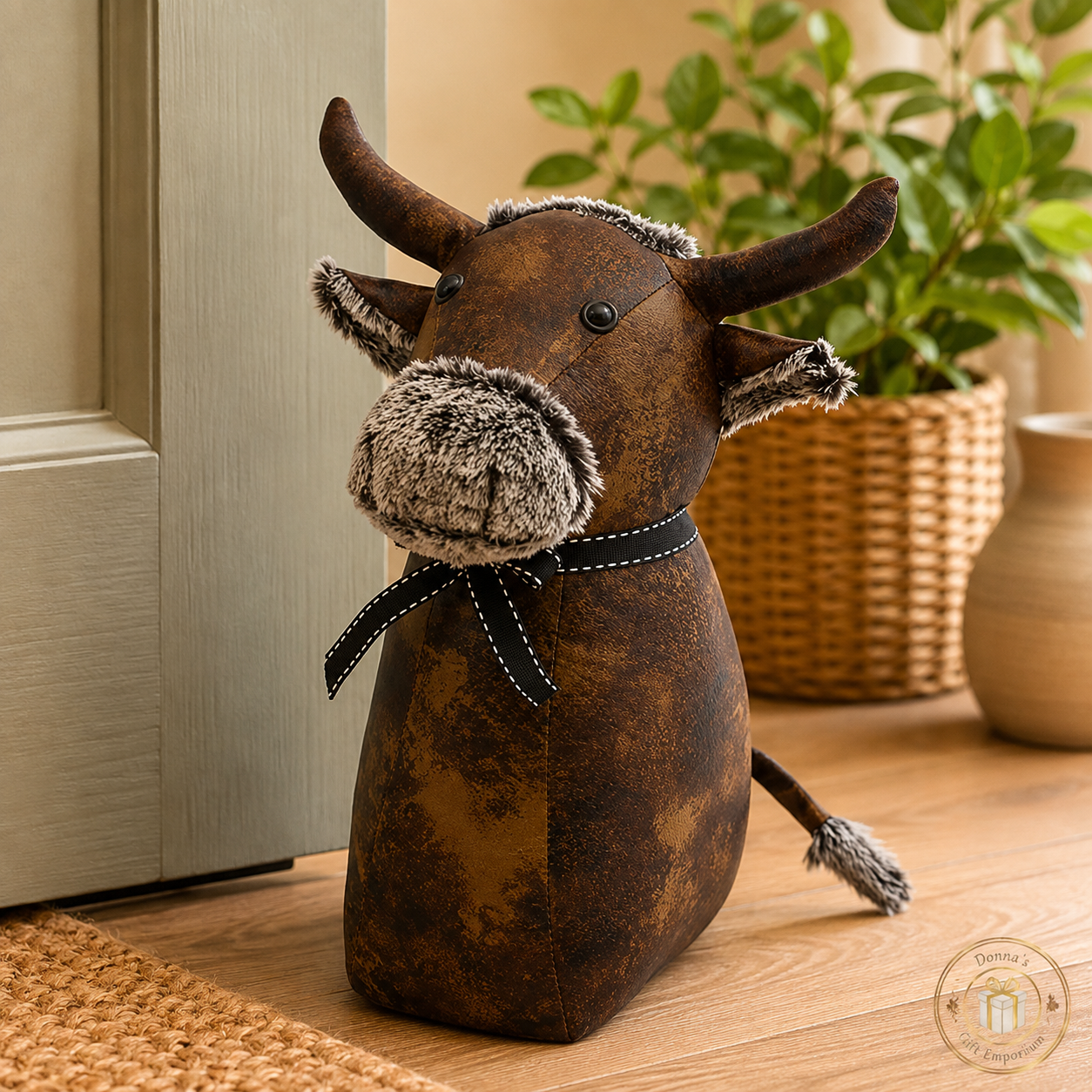 Highland Cow Plush Doorstop
