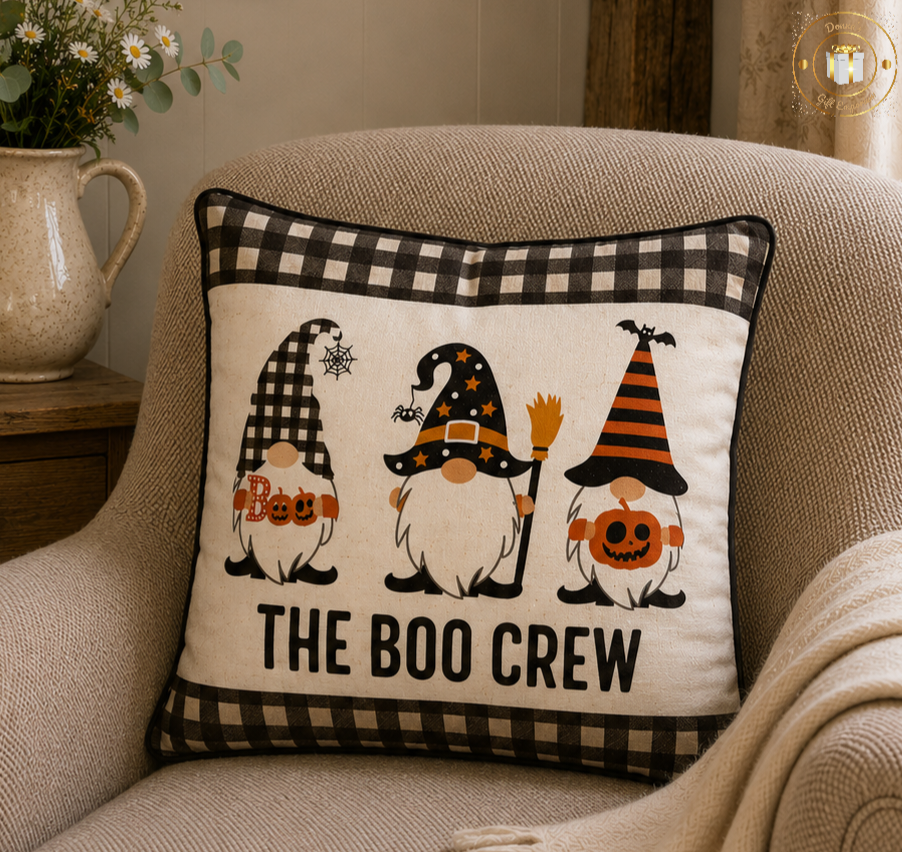 The Boo Crew Gonk Witch Halloween Cushion