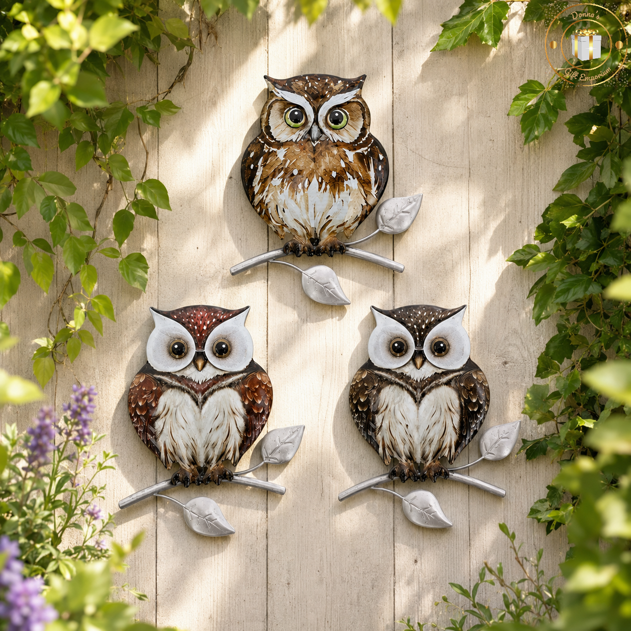 Garden Wall Art - Barn Owls