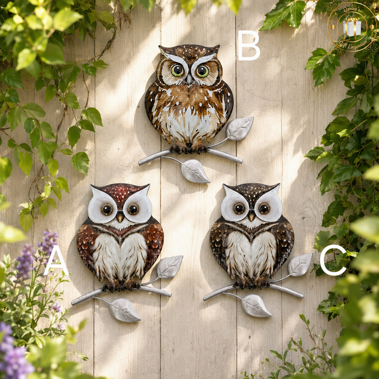 Garden Wall Art - Barn Owls